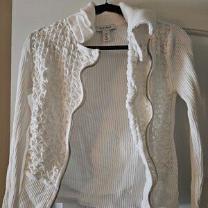 WHBM White Sweater XS